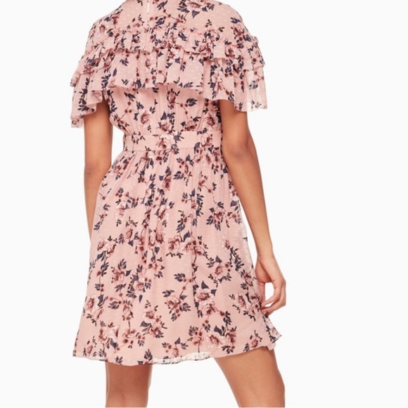 Kate Spade Floral silk ruffle prairie rose dress - Picture 4 of 7